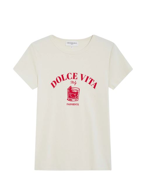 T-shirt con stampa Grace & Mila | SS2627040FUCH